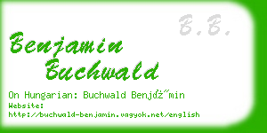 benjamin buchwald business card